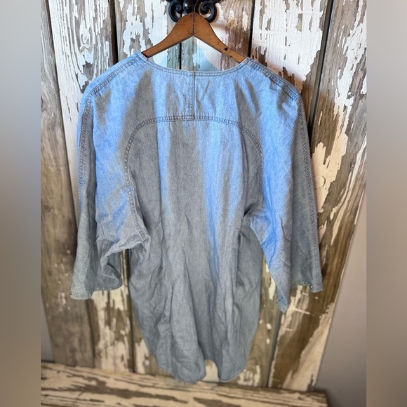 Alexa Em Studded Denim Button up Size Medium vintage   Gold buttons & embellish - Picture 8 of 8